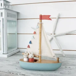 Tender Leaf Toys Wooden Sailaway Boat